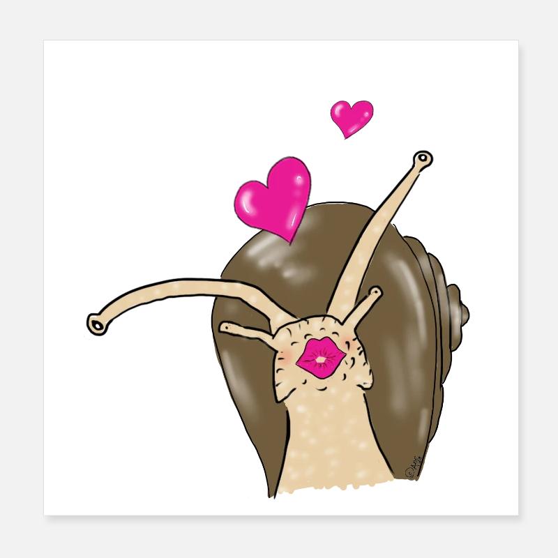 snail Poster 8" x 8" (20x20 cm)