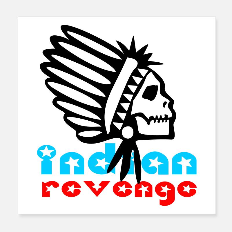 Indian Skull Revenge Poster 20x20 cm