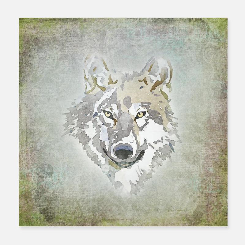 loup Poster 20 x 20 cm