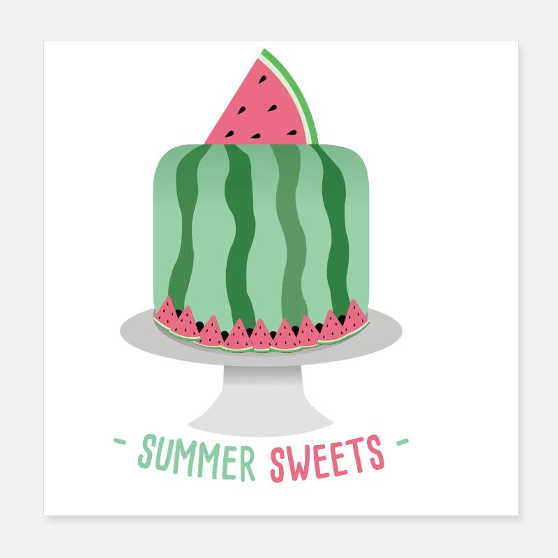 Melone Poster 20x20 cm