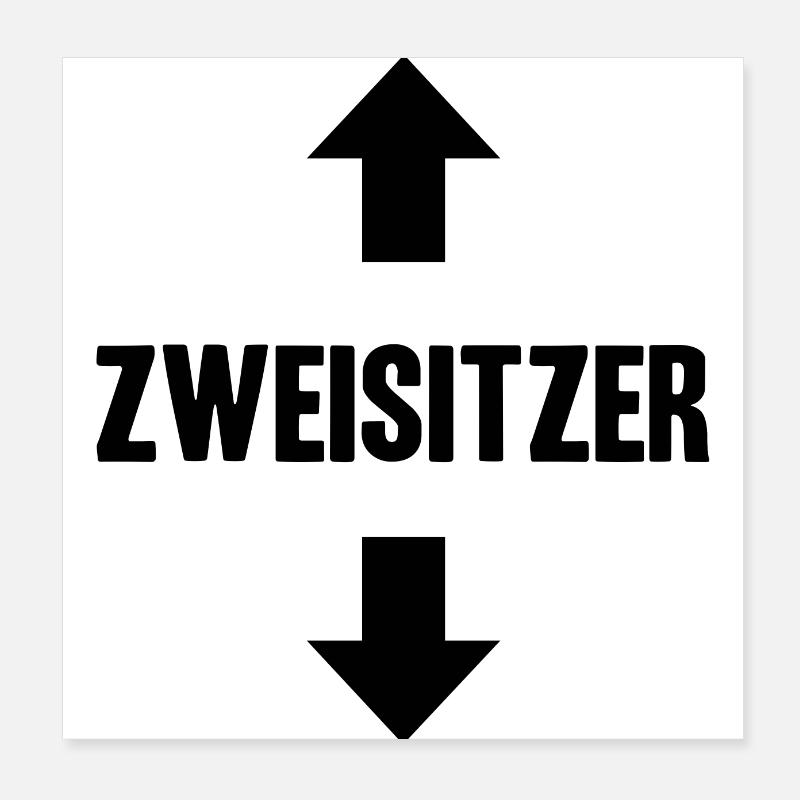 Idée de cadeau de flèche deux places Poster 20 x 20 cm