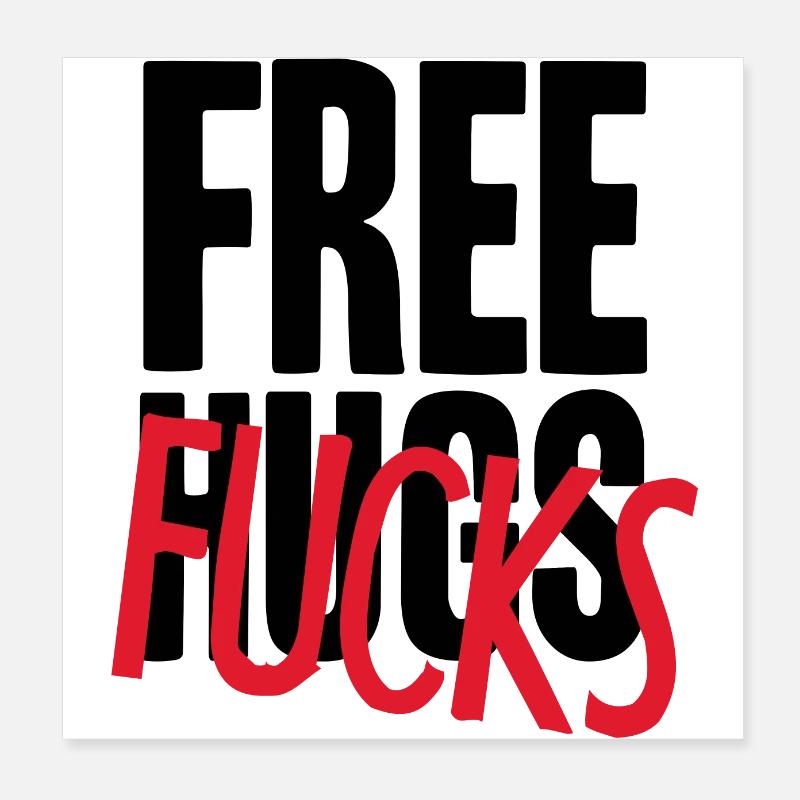 Idée cadeau de baise gratuite Poster 20 x 20 cm