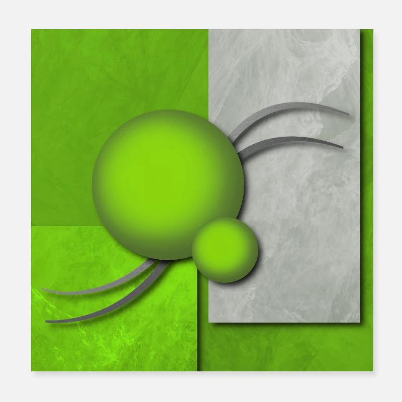 Art moderne - Poster 20 x 20 cm - blanc