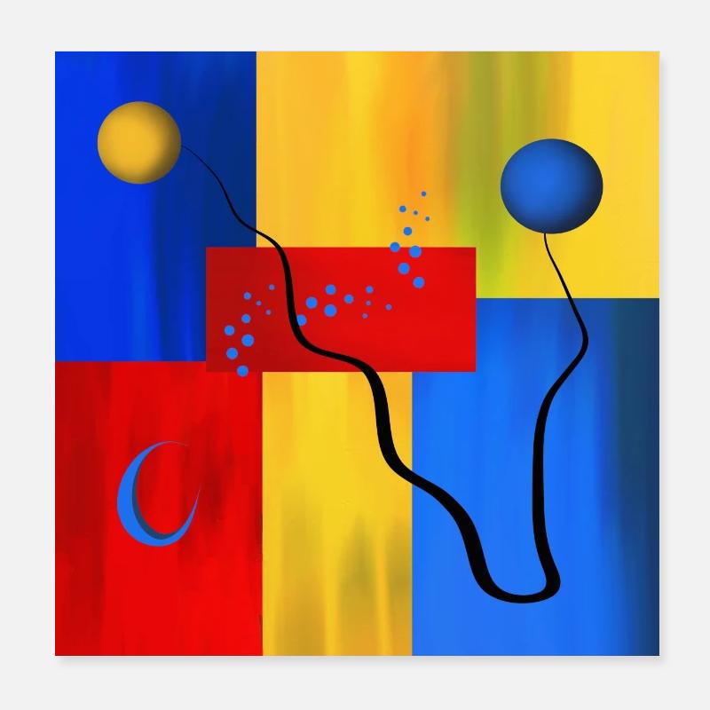 Art moderne - Poster 20 x 20 cm - blanc