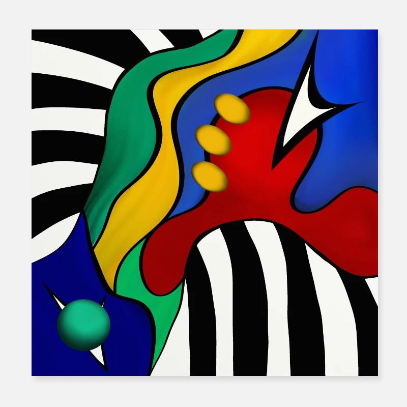 Arte moderna Poster 20x20 cm