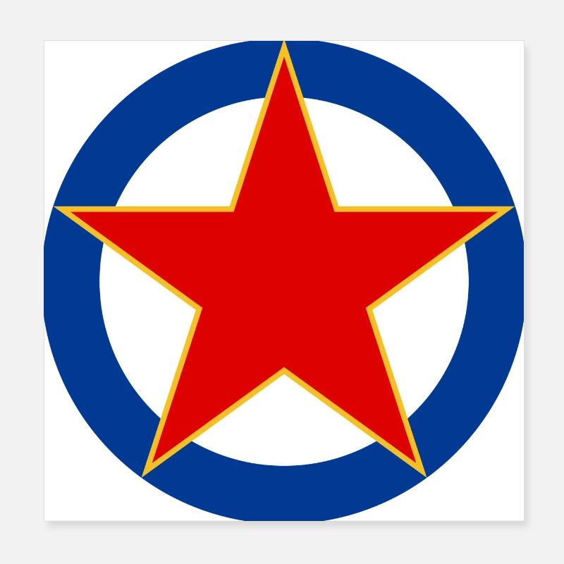 COCARDE YOUGOSLAVE/1807 Poster 20 x 20 cm