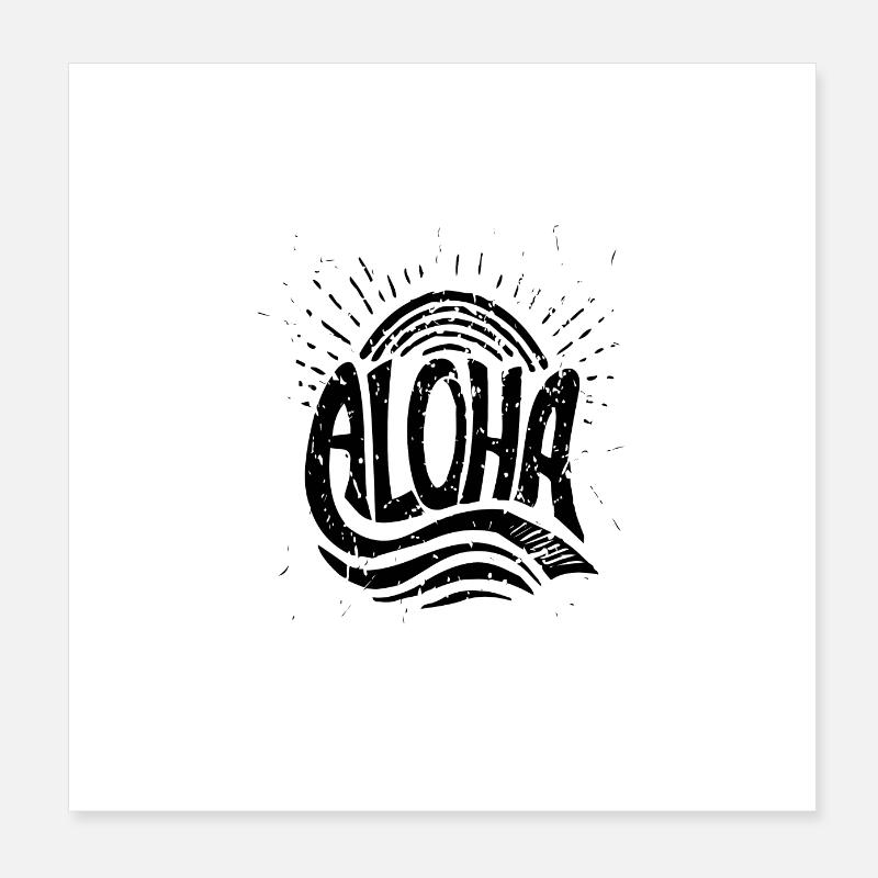 Aloha Poster 20 x 20 cm