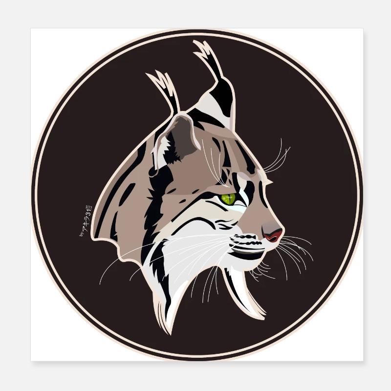 Lynx Kopf Poster 20x20 cm