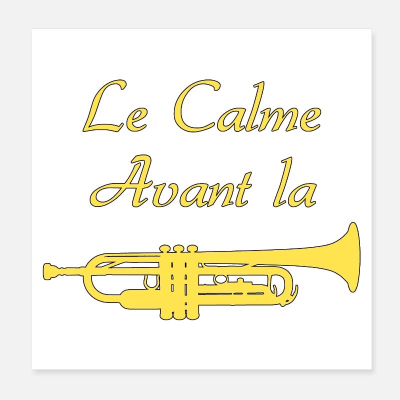 DIE RUHE VOR DER TROMPETE - Wortspiele Poster 20x20 cm