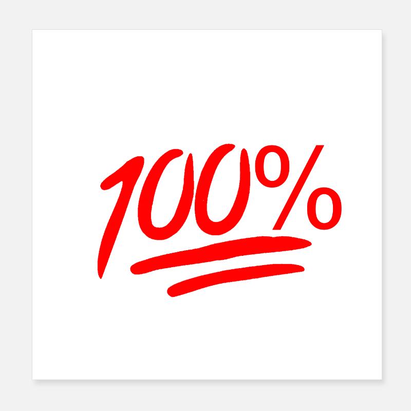 100 Prozent Poster 20x20 cm
