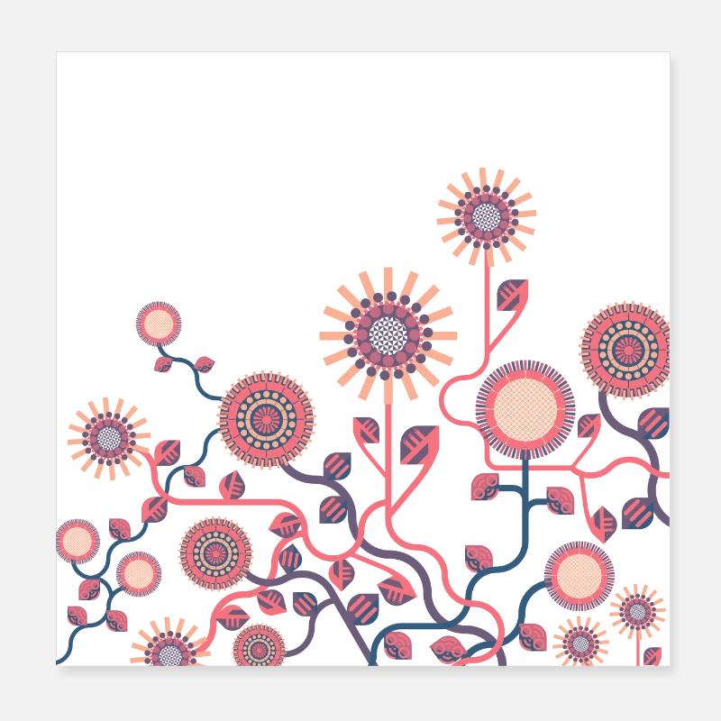 prairie fleur Poster 20 x 20 cm