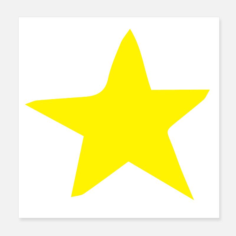 étoile simple ROUGH jaune Poster 20 x 20 cm