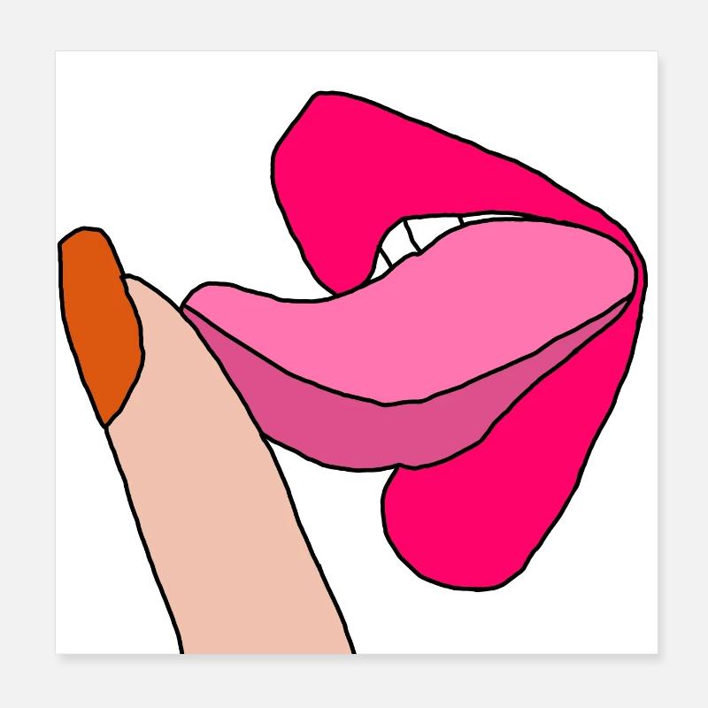 Finger Licking Poster 8" x 8" (20x20 cm)