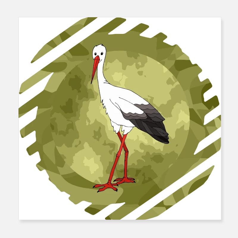 stork Poster 20x20 cm