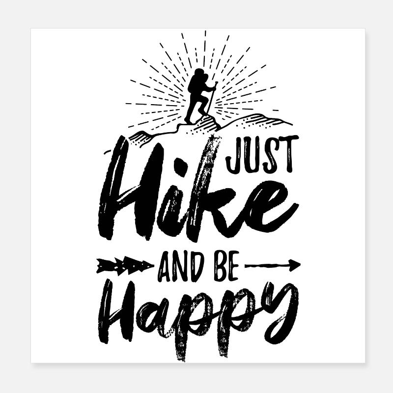 Hiking | Mountaineering summit hiker gift idea Poster 8" x 8" (20x20 cm)