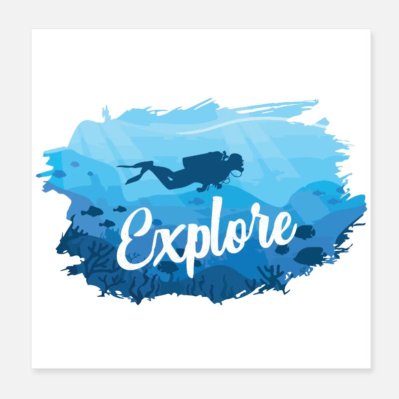 Diver disant | Cadeau de mer pour moniteur de plongée Poster 20 x 20 cm