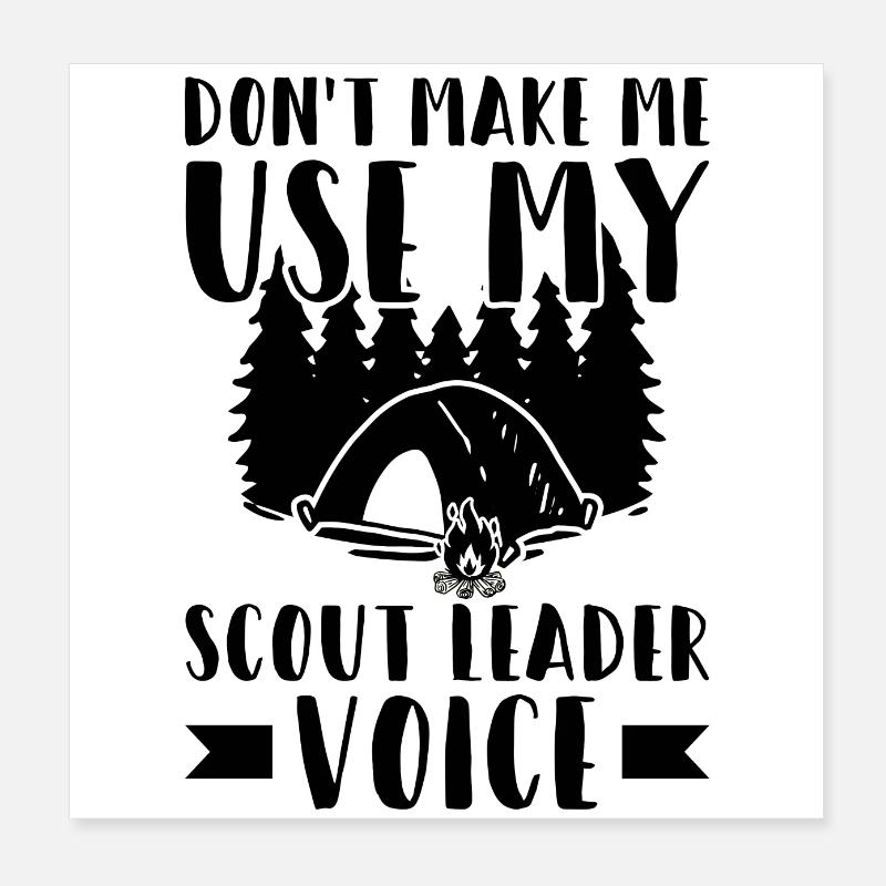 Chef scout | Cadeaux d'insigne de scout Poster 20 x 20 cm