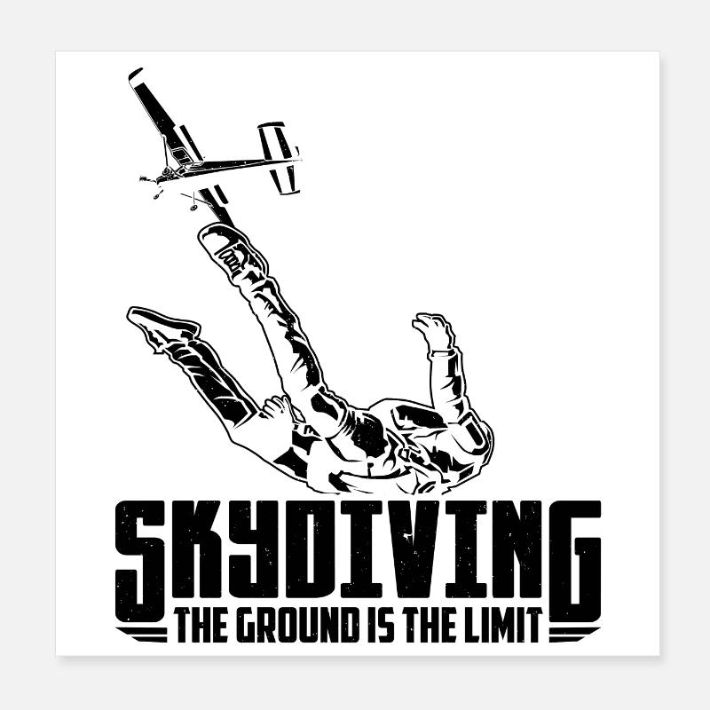 Skydive | Cadeau de passe-temps de parachutiste Poster 20 x 20 cm