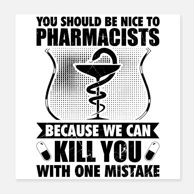 Profession de pharmacien Pharmacien pharmacien présente Poster 20 x 20 cm