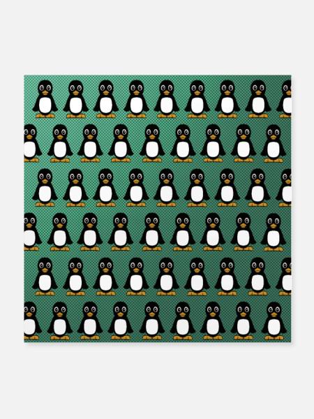 The Pinguin - Poster 20x20 cm - Weiß
