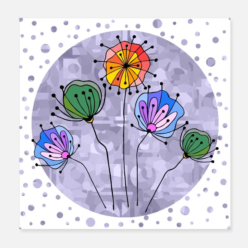 Blumen Poster 20x20 cm