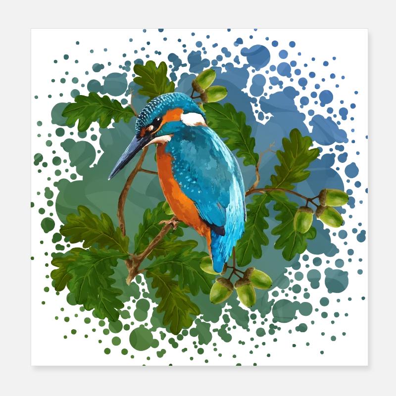 Oiseau Poster 20 x 20 cm