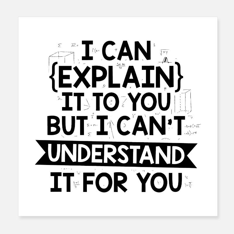Mathematics Science | Mathematician Gifts Poster 8" x 8" (20x20 cm)
