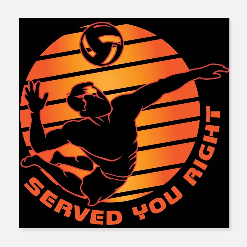Volleyball player serve Poster 8" x 8" (20x20 cm)
