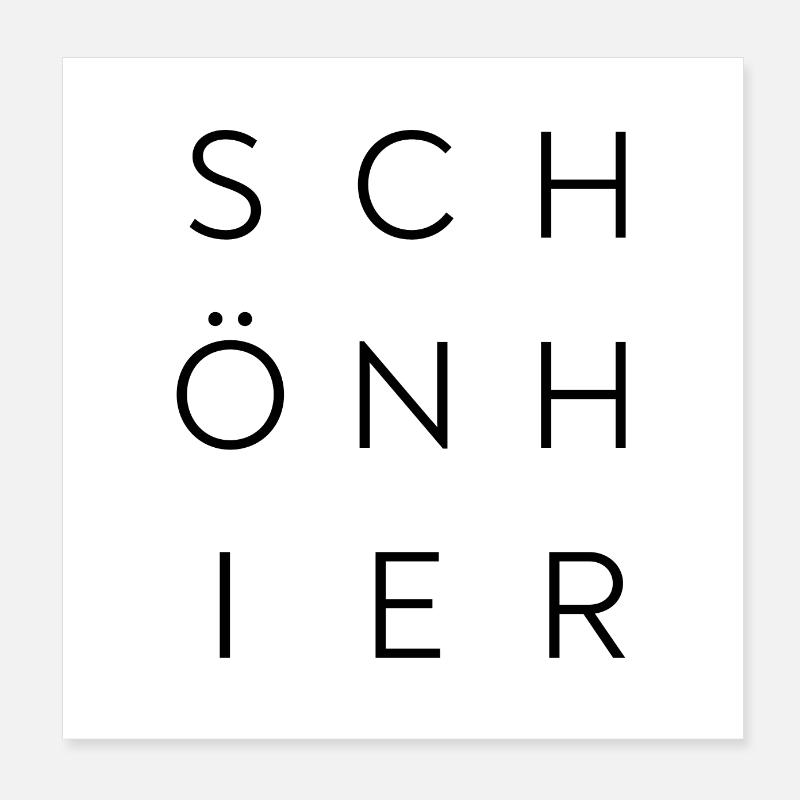 Schön Hier Poster Poster 20x20 cm