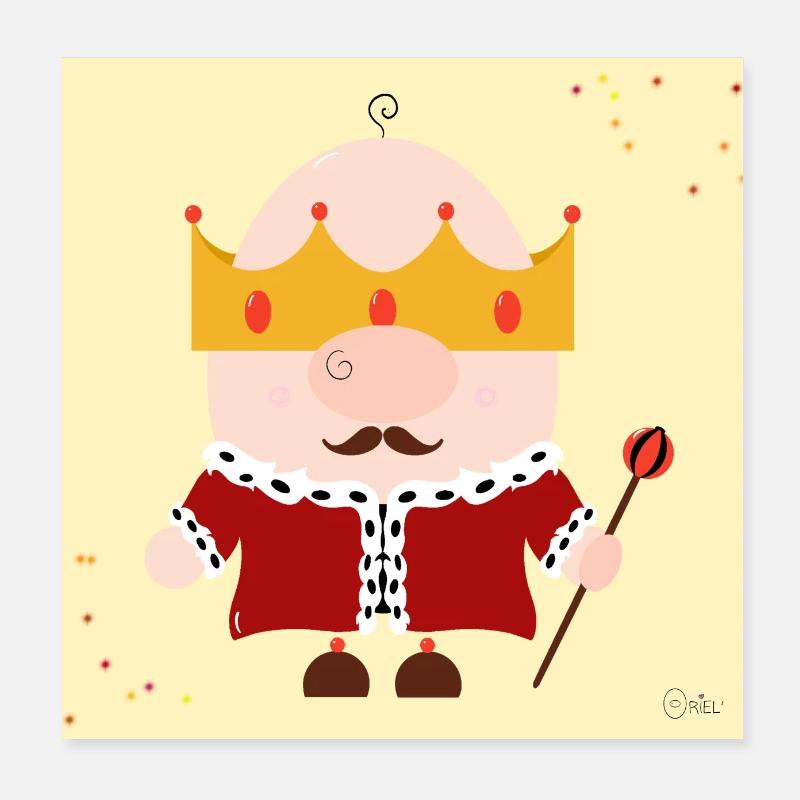 König Poster 20x20 cm