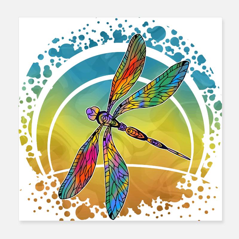 Libellule Poster 20 x 20 cm