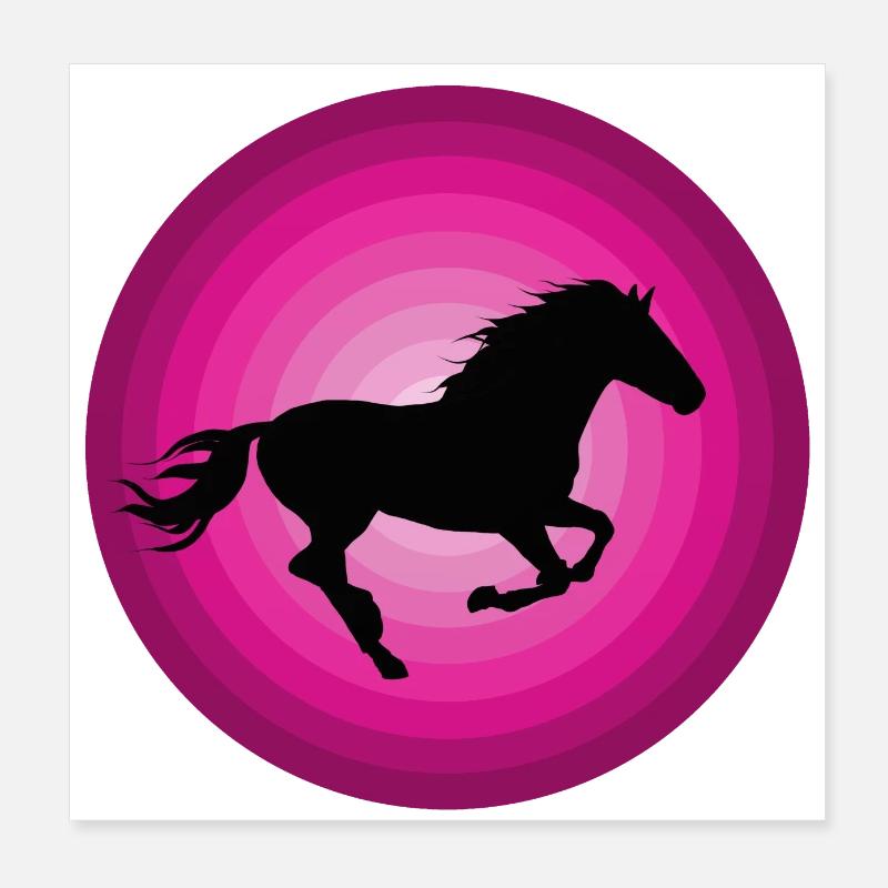 Horses Poster 8" x 8" (20x20 cm)