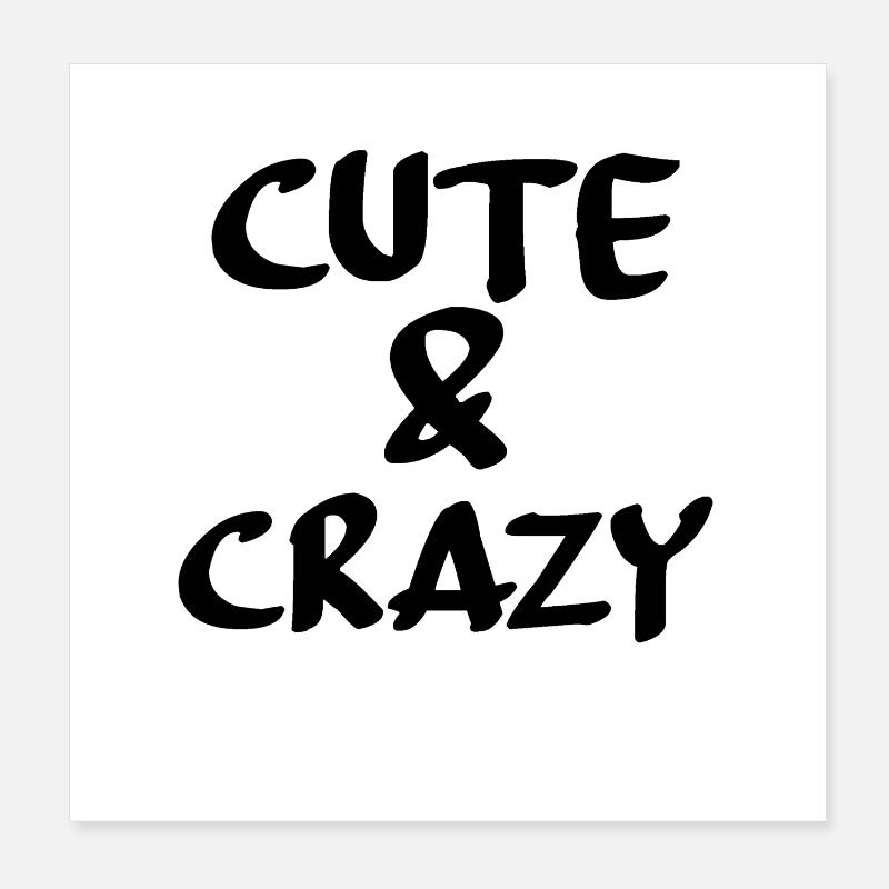 Mignon et fou Poster 20 x 20 cm