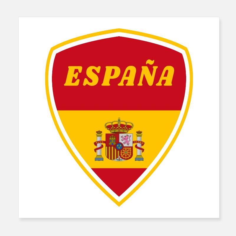 Spanien Wappen Flagge Geschenk Poster 20x20 cm