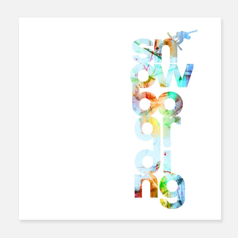 snowboard Poster 20 x 20 cm