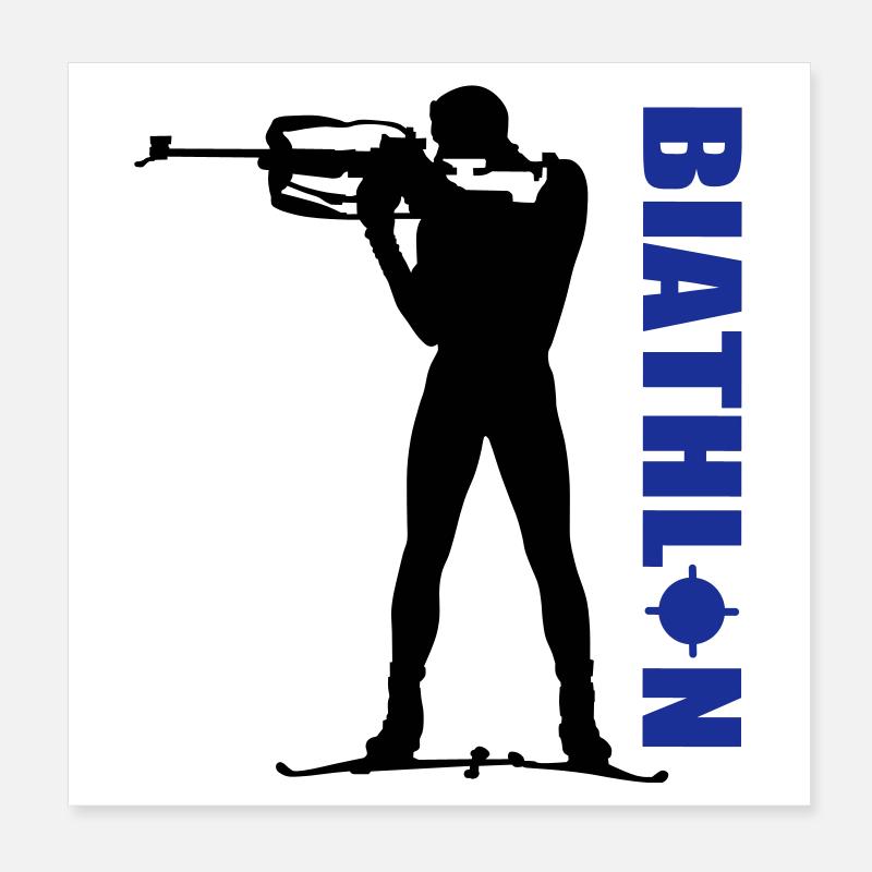 Biathlon Poster 20 x 20 cm