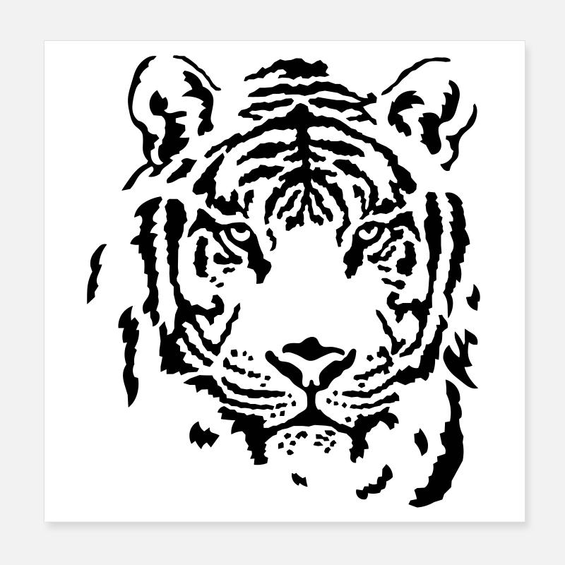 tiger Poster 20 x 20 cm
