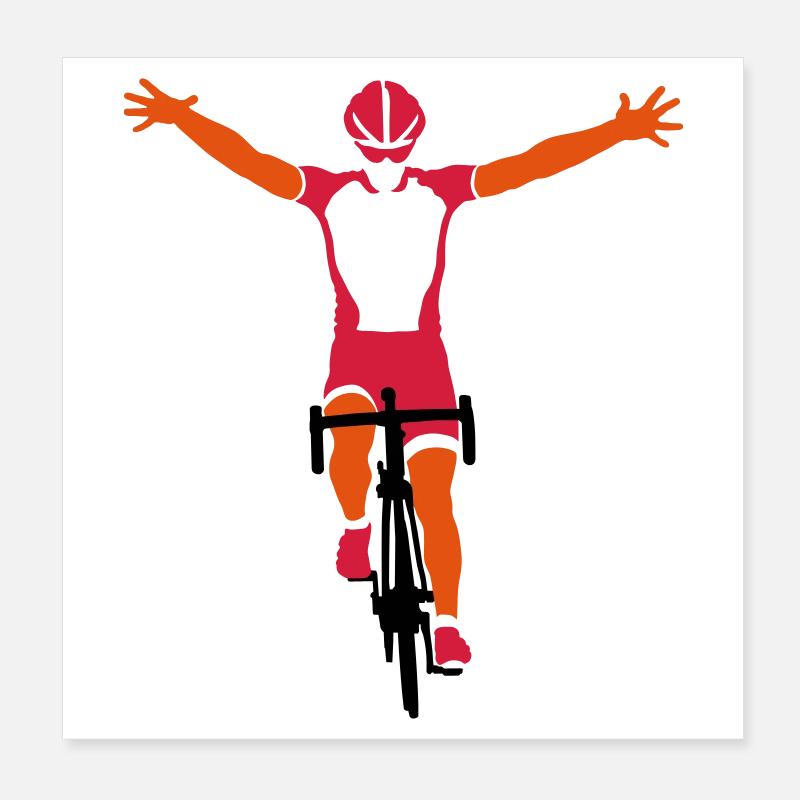 bicicleta de carreras, finish Poster 20 x 20 cm
