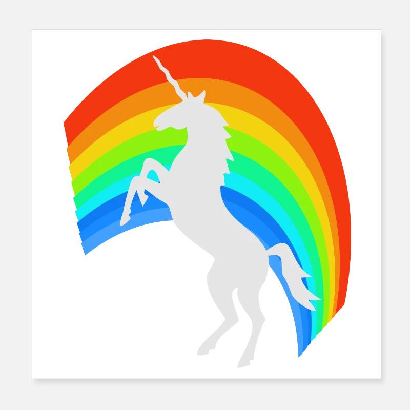 licorne Poster 20 x 20 cm