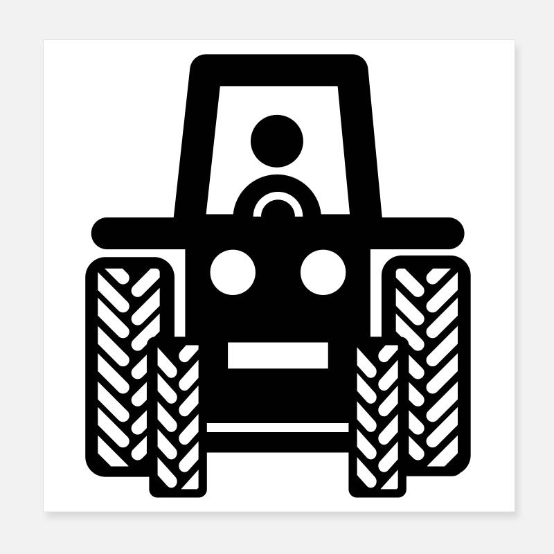 Traktor Poster 20x20 cm