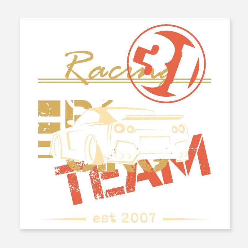 team racing gtr auto geschenkidee Poster 20x20 cm