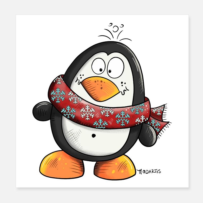 Der Pinguin Poster 20x20 cm