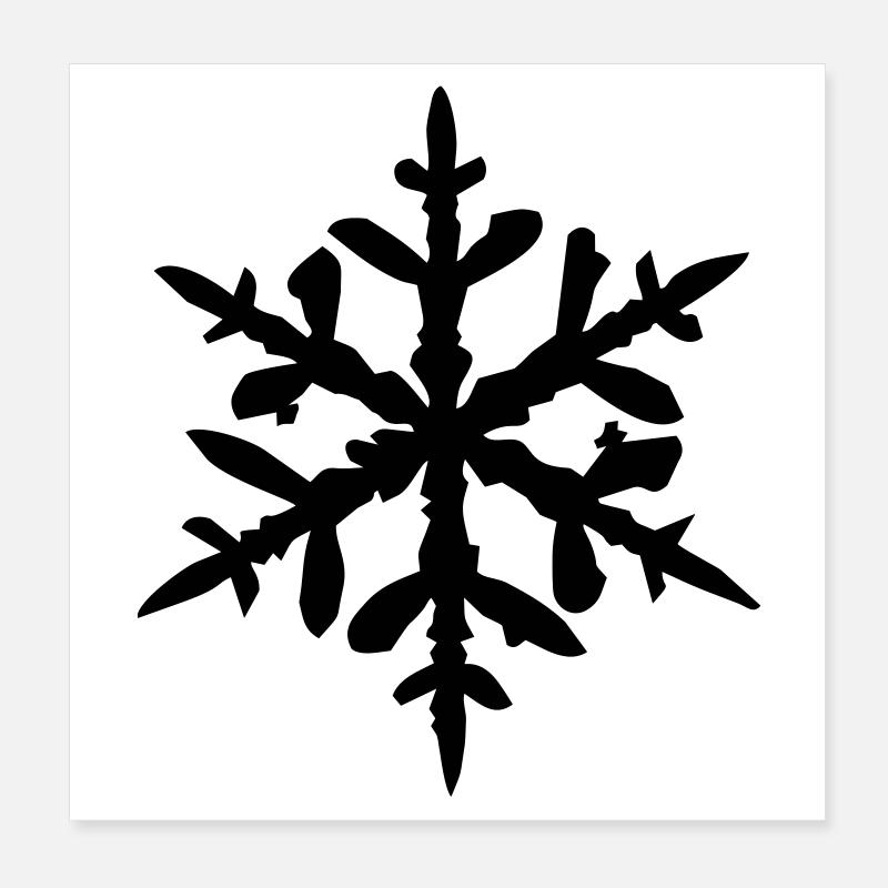 Snowflake Poster 8" x 8" (20x20 cm)