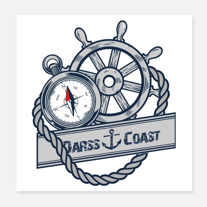 Darss Coast - votre déclaration pour les Darss Poster 20 x 20 cm