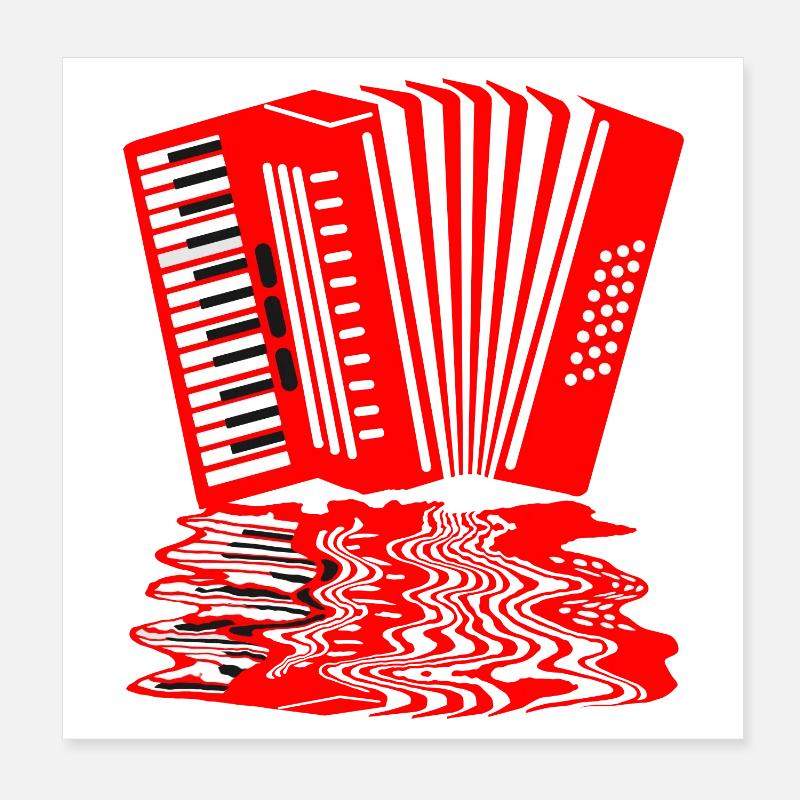 Musique d’accordéon Poster 20 x 20 cm