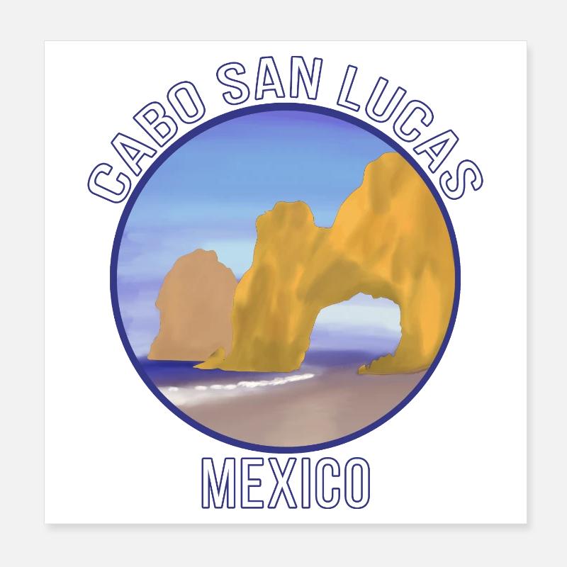 Cabo San Lucas Mexique Los Arcos Poster 20 x 20 cm