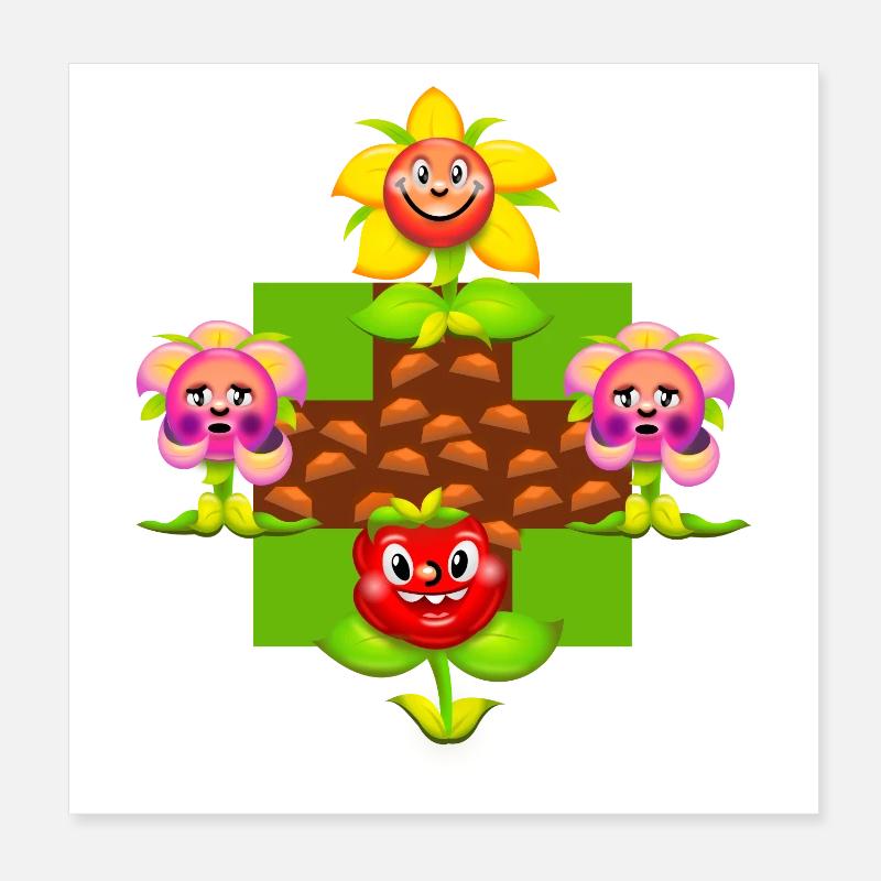 Hobbygärtner Poster 20x20 cm