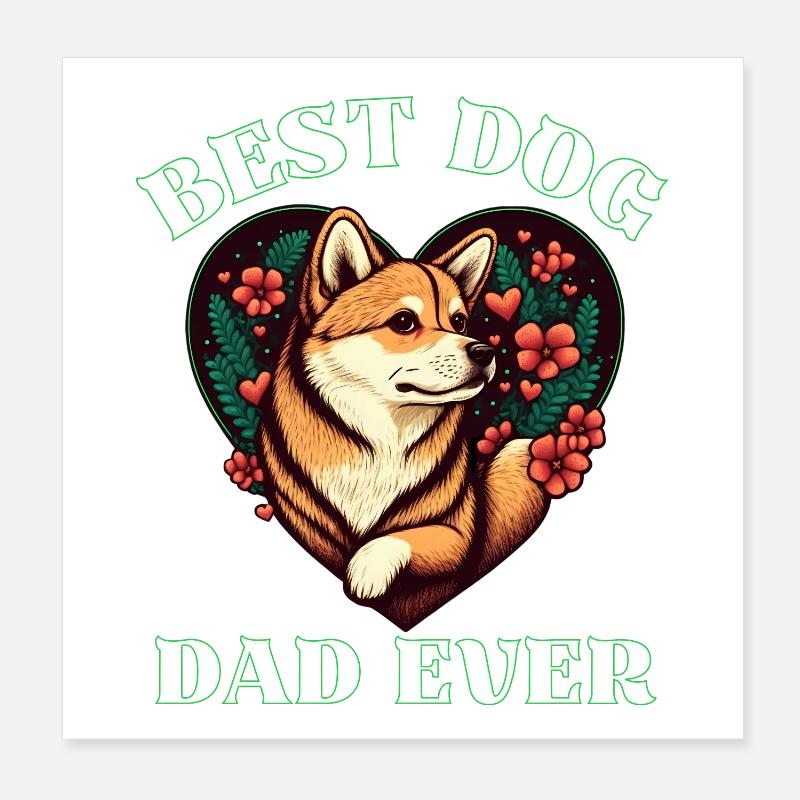 Bester Ewiger Hundevater Poster 20x20 cm