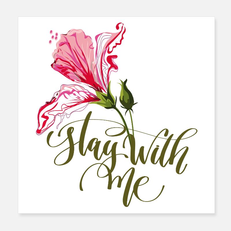 stay with me Poster 8" x 8" (20x20 cm)