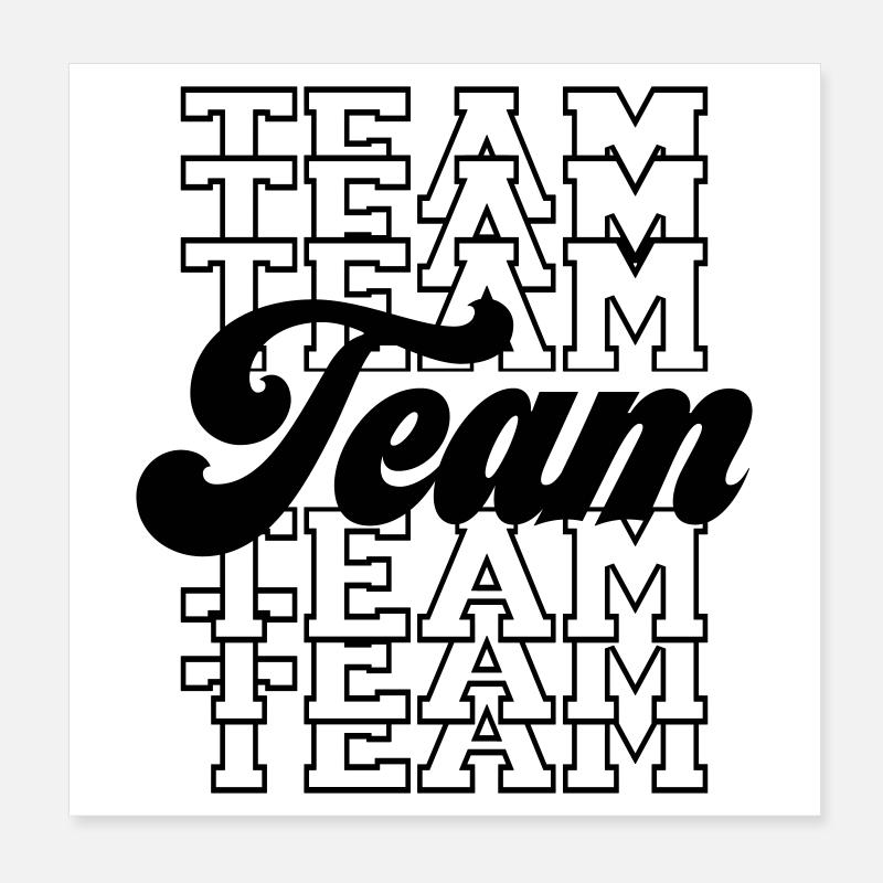 Team Poster 8" x 8" (20x20 cm)